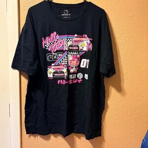 Sanrio Black and Pink Hello Kitty Short Sleeve Tee